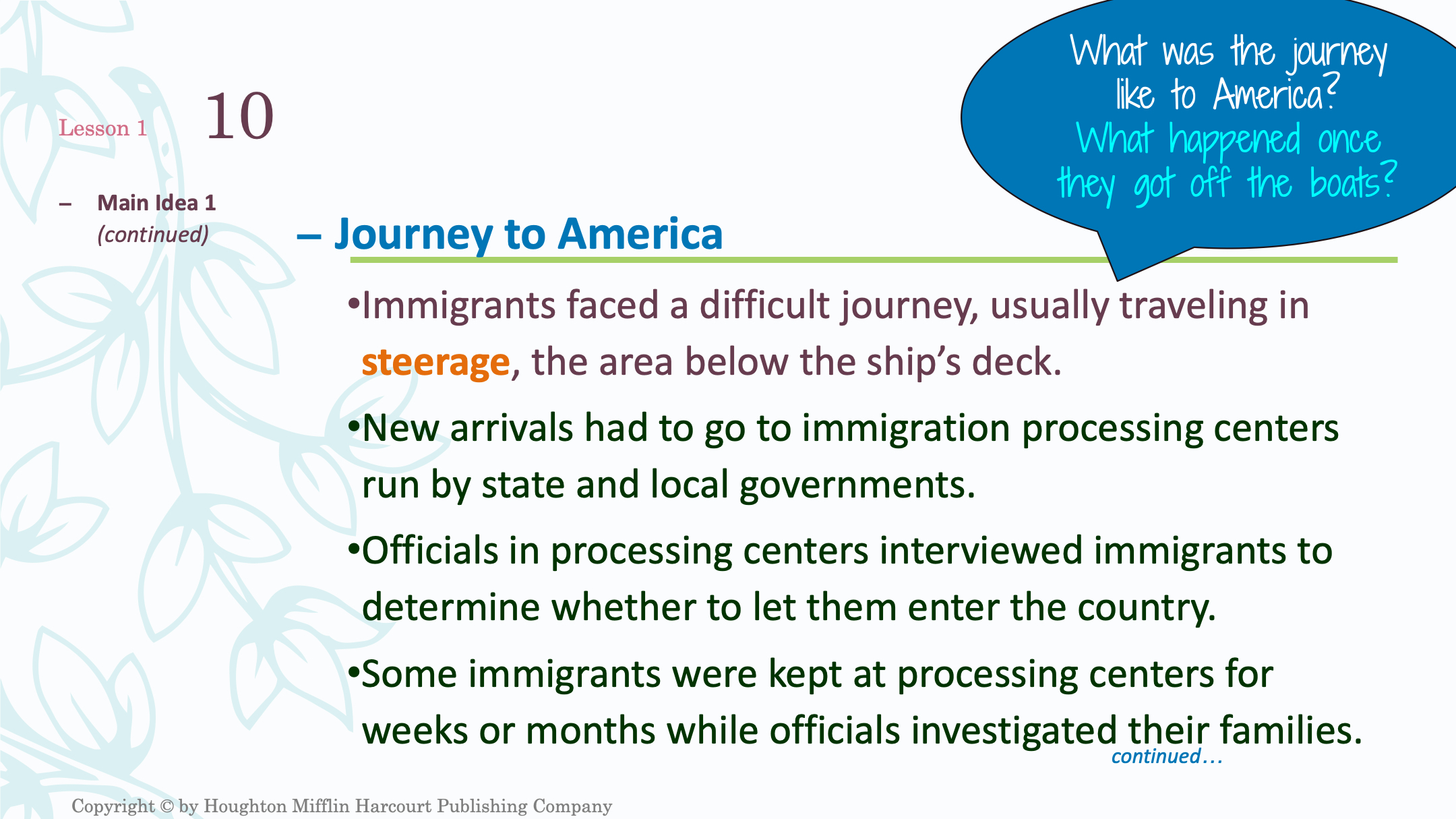 Immigration & Urbanization Lesson