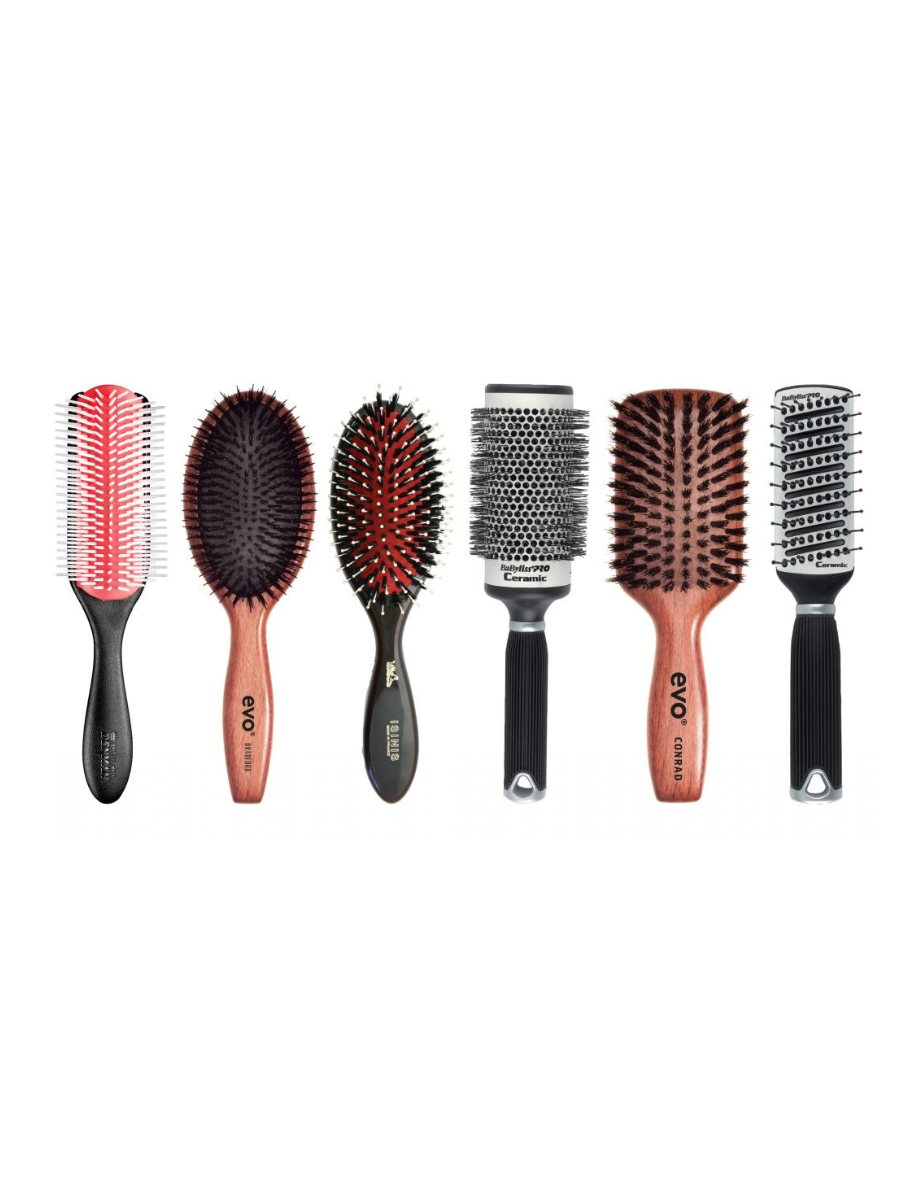 Hair brush types diagram
