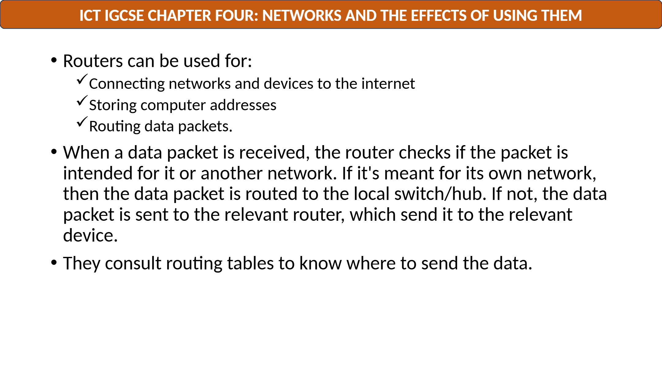 NETWORKS AND THE EFFECTS OF USING THEM Lesson