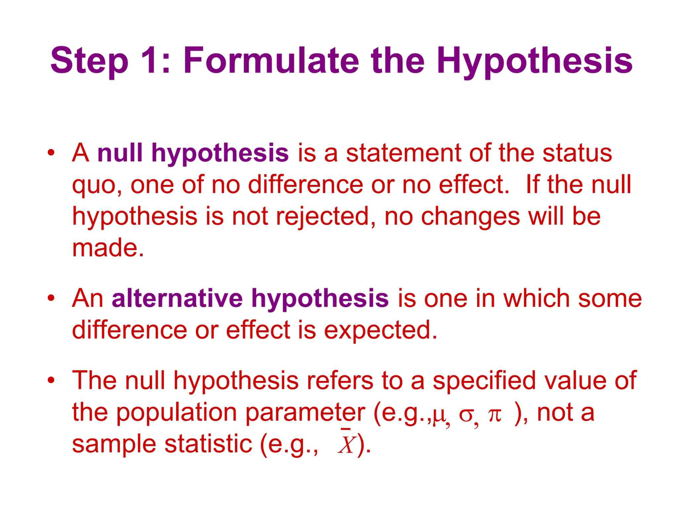 Identifying Appropriate Test Statistics Lesson