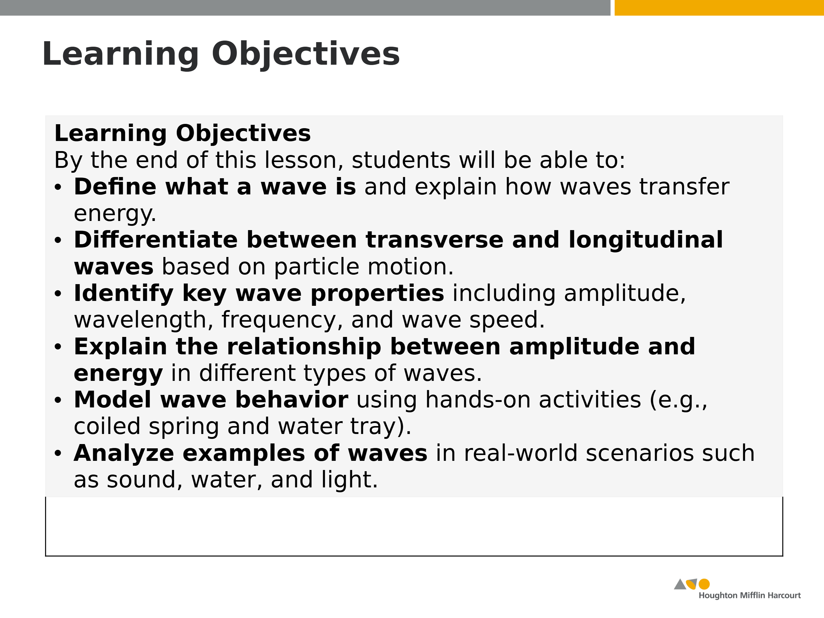 Introduction to waves Lesson
