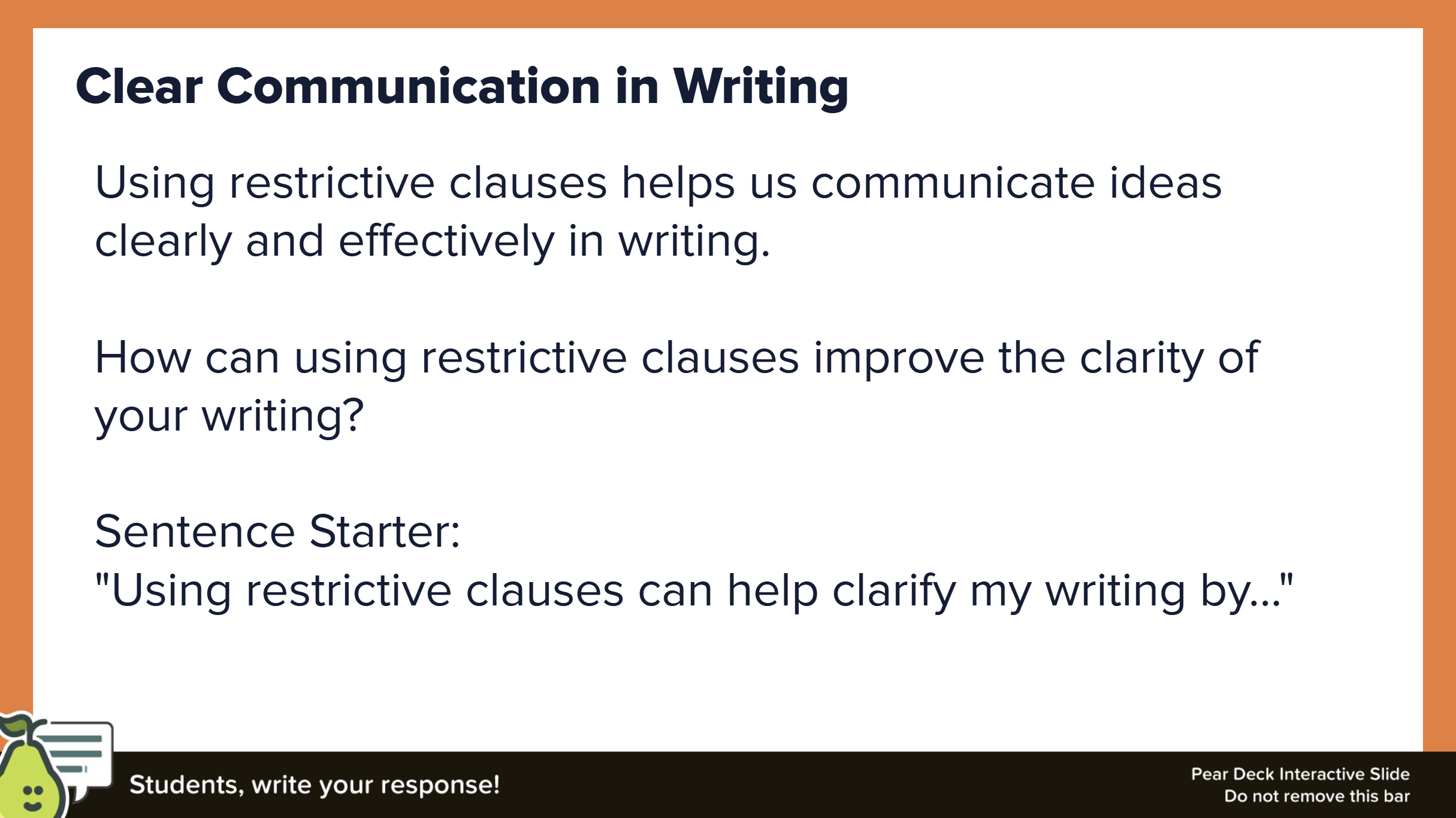 Restrictive Clause & Non-restrictive Clause Lesson