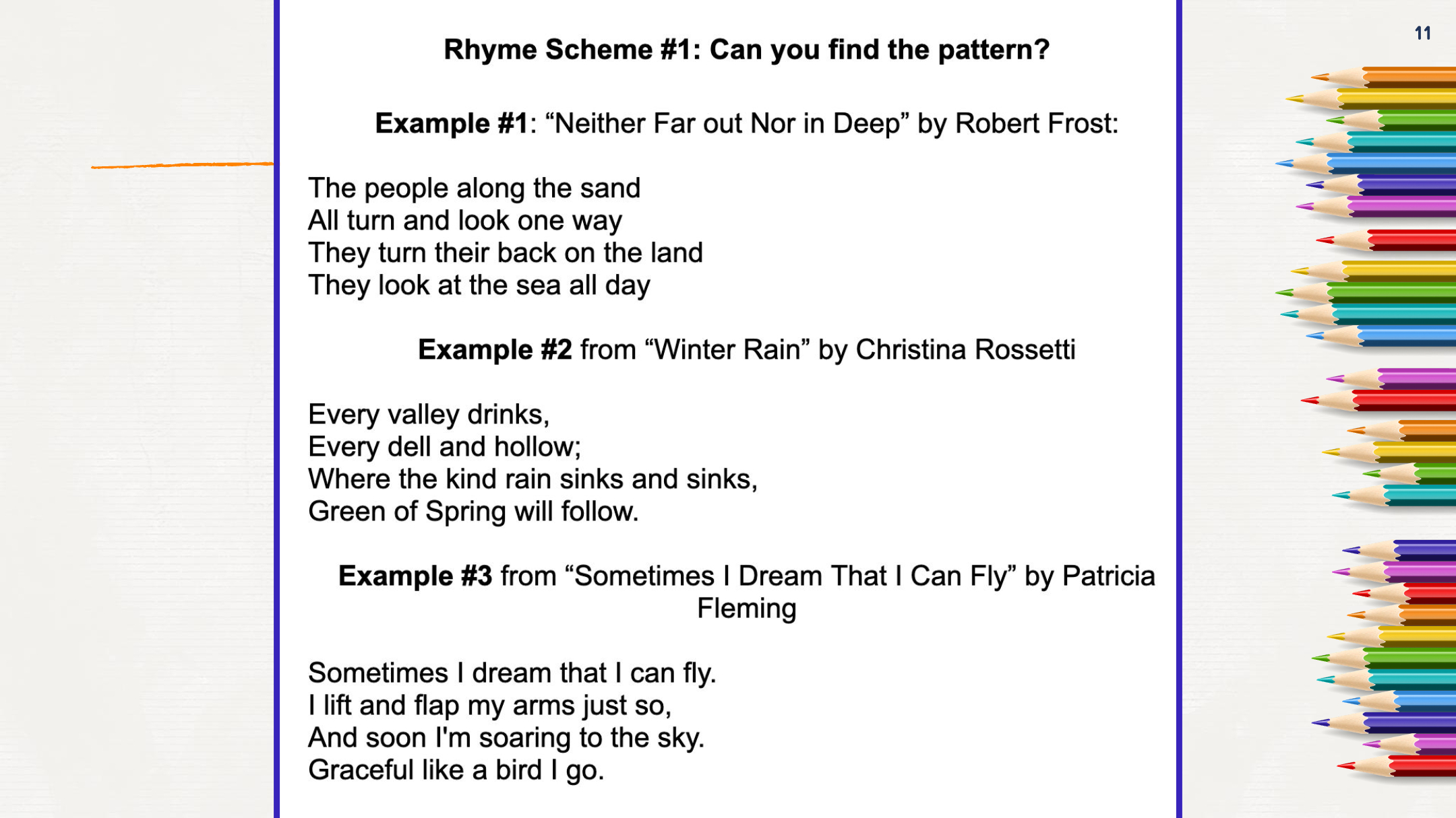 Poetry Lesson: Repetition and Rhyme Scheme Lesson