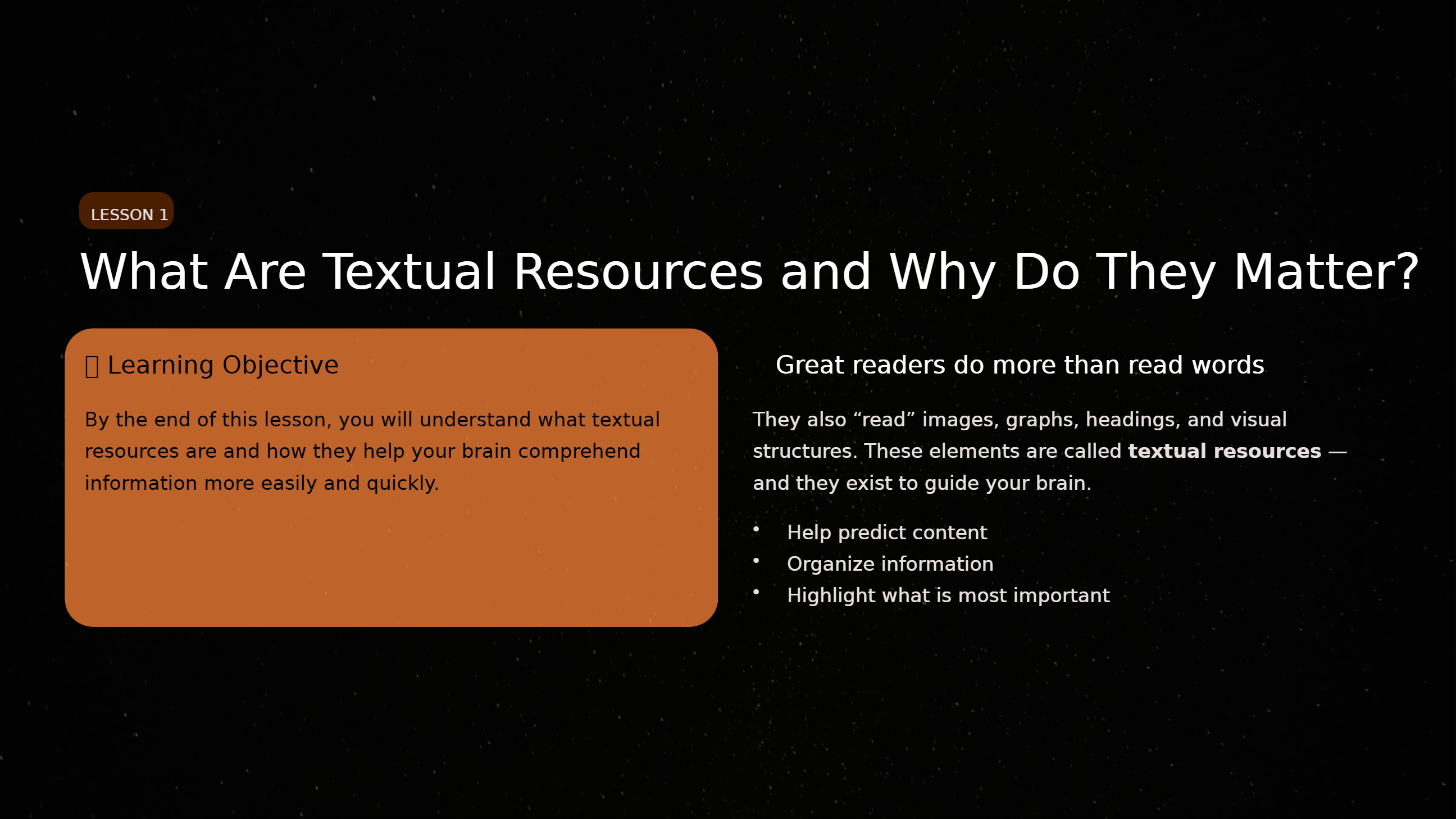 Textual Resources Lesson