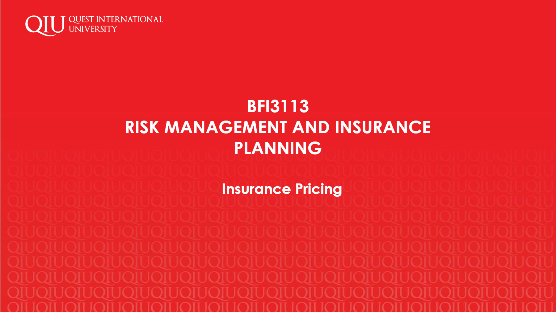 Insurance Pricing Lesson